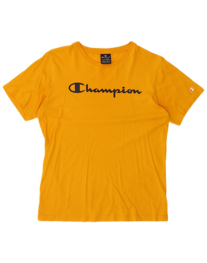 T-shirt grafica per ragazze CHAMPION Top 13-14 anni XL Giallo