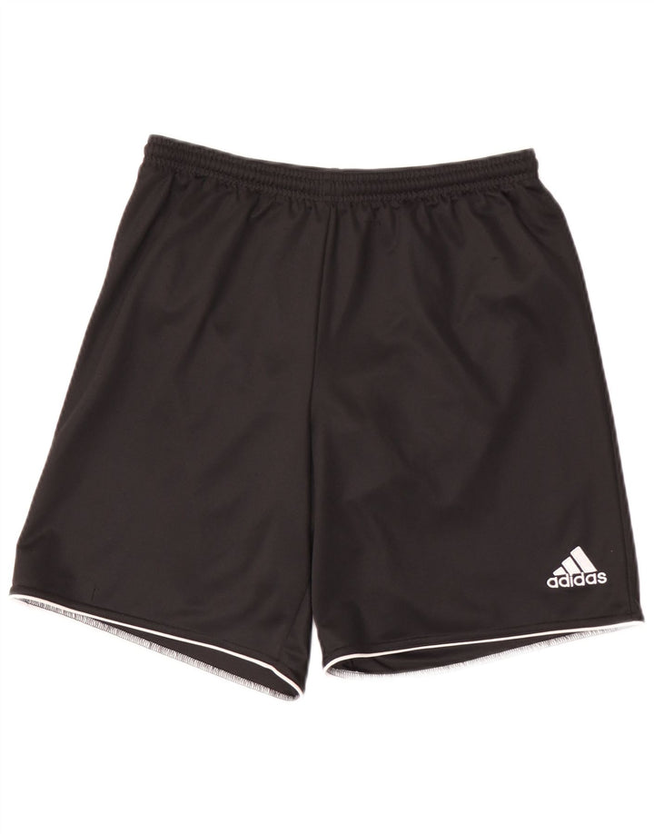 Pantaloncini sportivi da uomo Adidas medi neri in poliestere