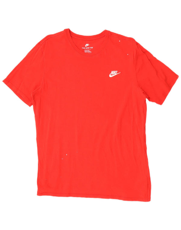 T-shirt Nike da uomo dal taglio atletico, grande, in cotone rosso