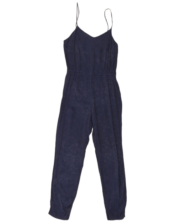 Tuta senza maniche da donna Topshop UK 10 Small Blu Navy floreale