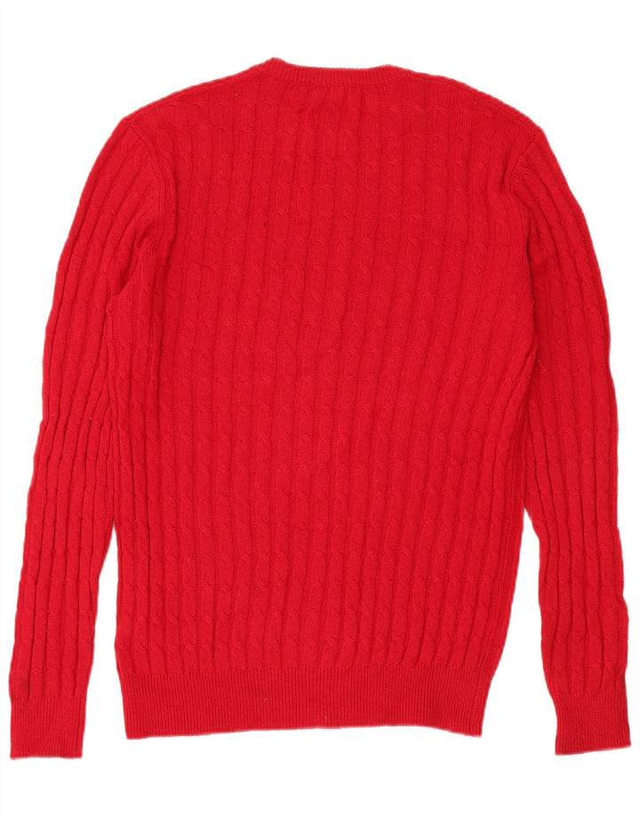 Maglione maglione girocollo da uomo Jack Wills piccolo in lana rossa