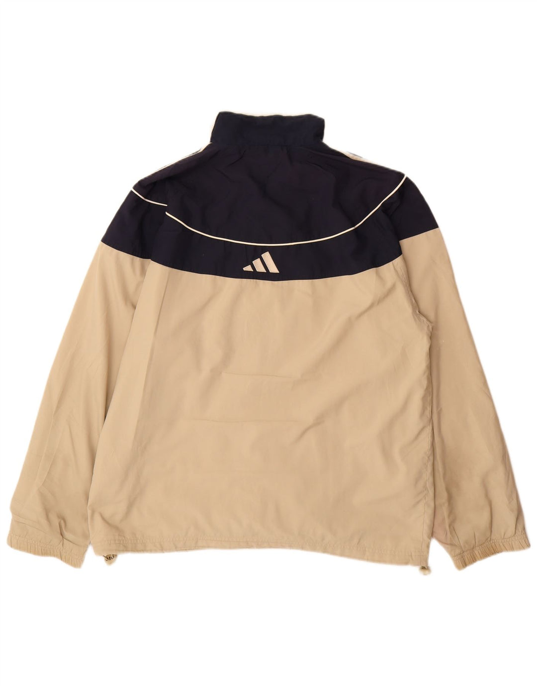 Giacca da ginnastica da uomo Adidas, grande, in poliestere color block beige