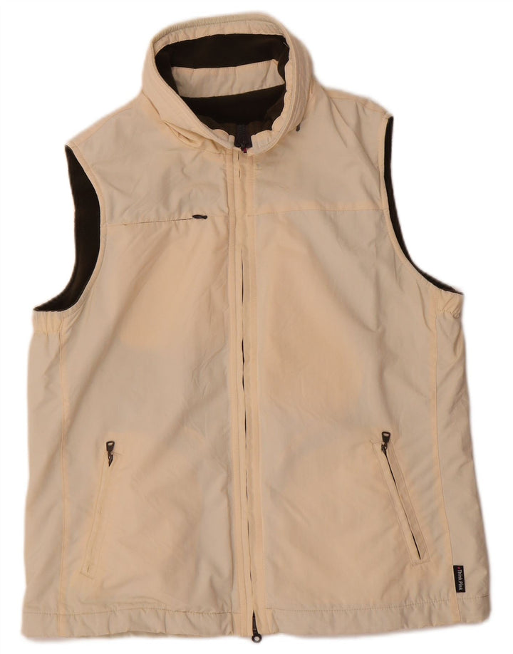 Gilet reversibile oversize da donna Think Pink IT 40 Small Beige Poliammide