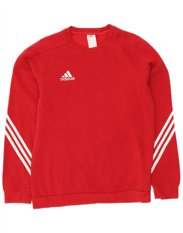 Felpa da uomo ADIDAS maglione rosso medio in cotone