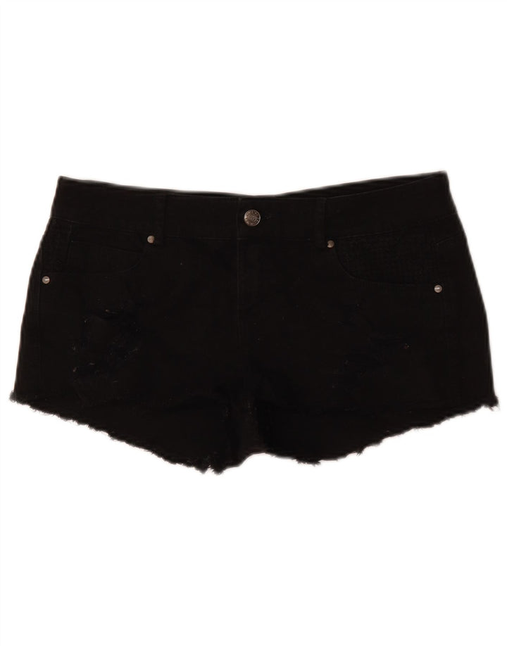 Pantaloncini di jeans da donna Zara EU 38 piccoli W28 neri