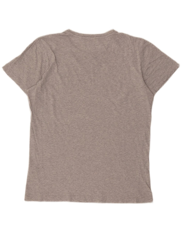 T-shirt grafica da uomo Diesel Top in cotone mélange grigio medio