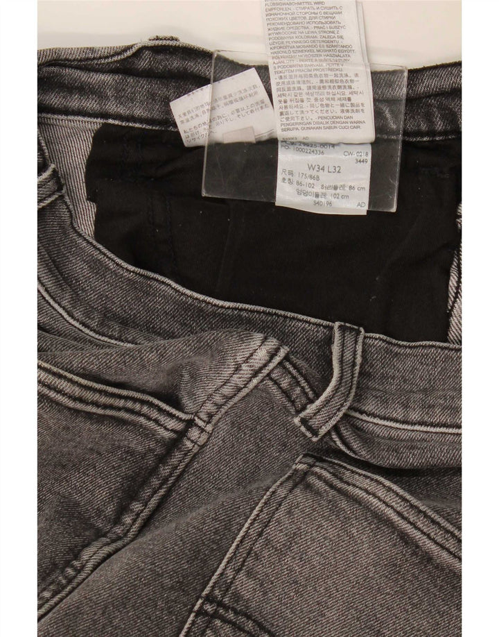 Jeans slim da uomo Levi's W34 L32 cotone grigio