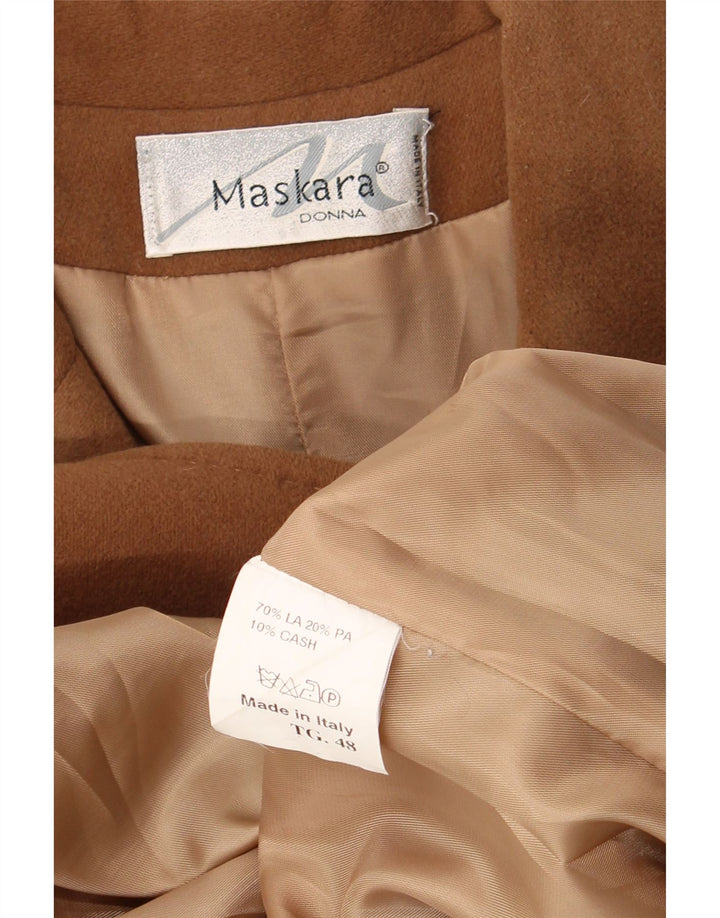 Soprabito vintage da donna IT 48 XL in lana marrone