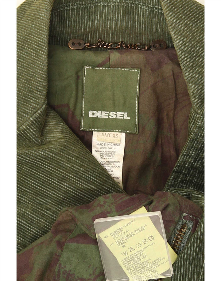 Giacca blazer doppiopetto da donna Diesel UK 6 XS verde poliestere