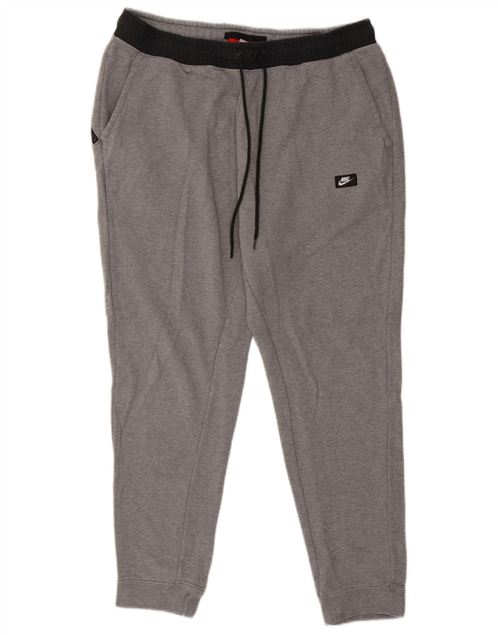 Pantaloni da tuta Nike da uomo XL in cotone color block grigio