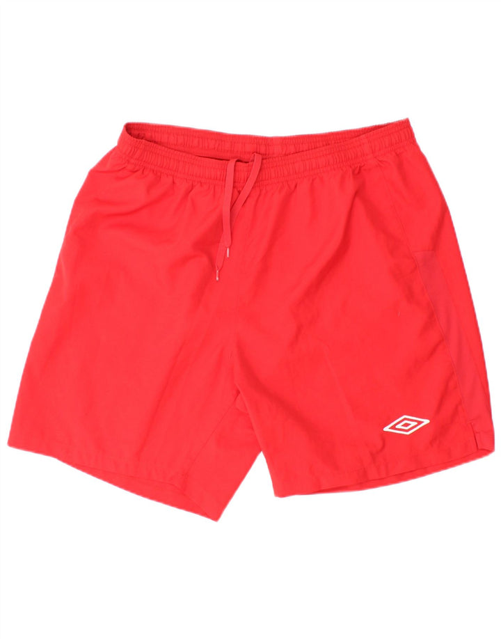 Pantaloncini sportivi Umbro da uomo grandi in poliestere rosso