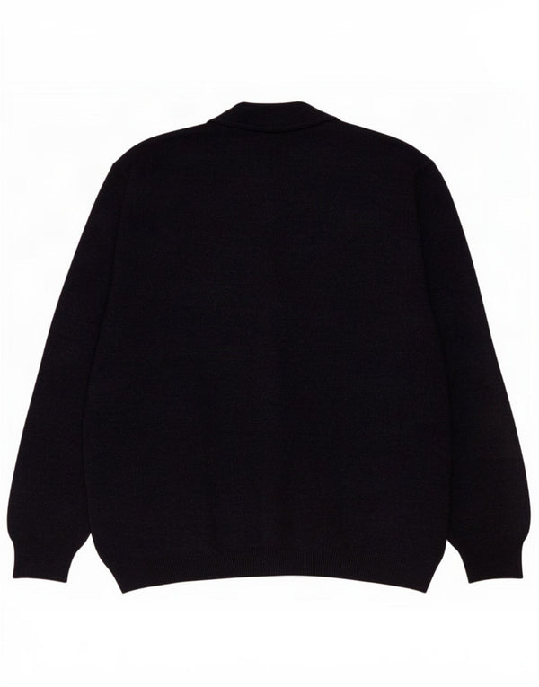 Maglione cardigan da uomo Rodes 2XL lana a righe blu navy