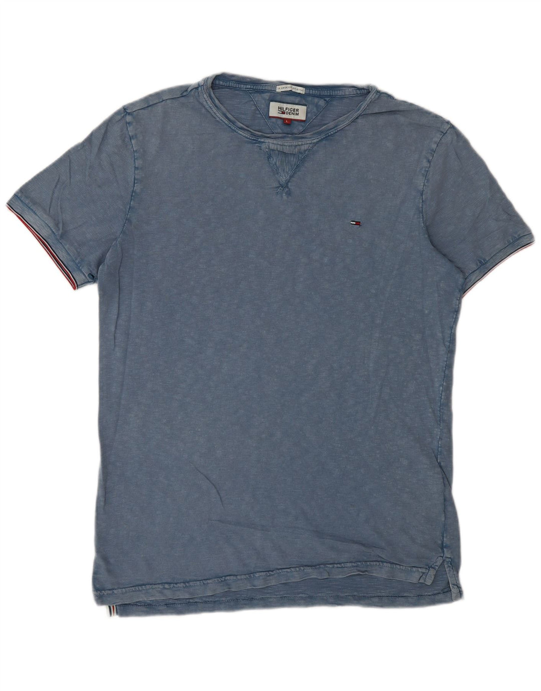 T-shirt da uomo Tommy Hilfiger Top grande in cotone blu