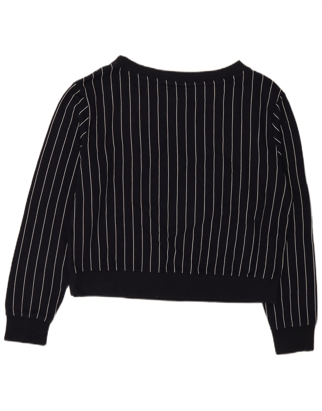 Felpa grafica da donna Benetton UK 14 Medium Navy Blue Striped