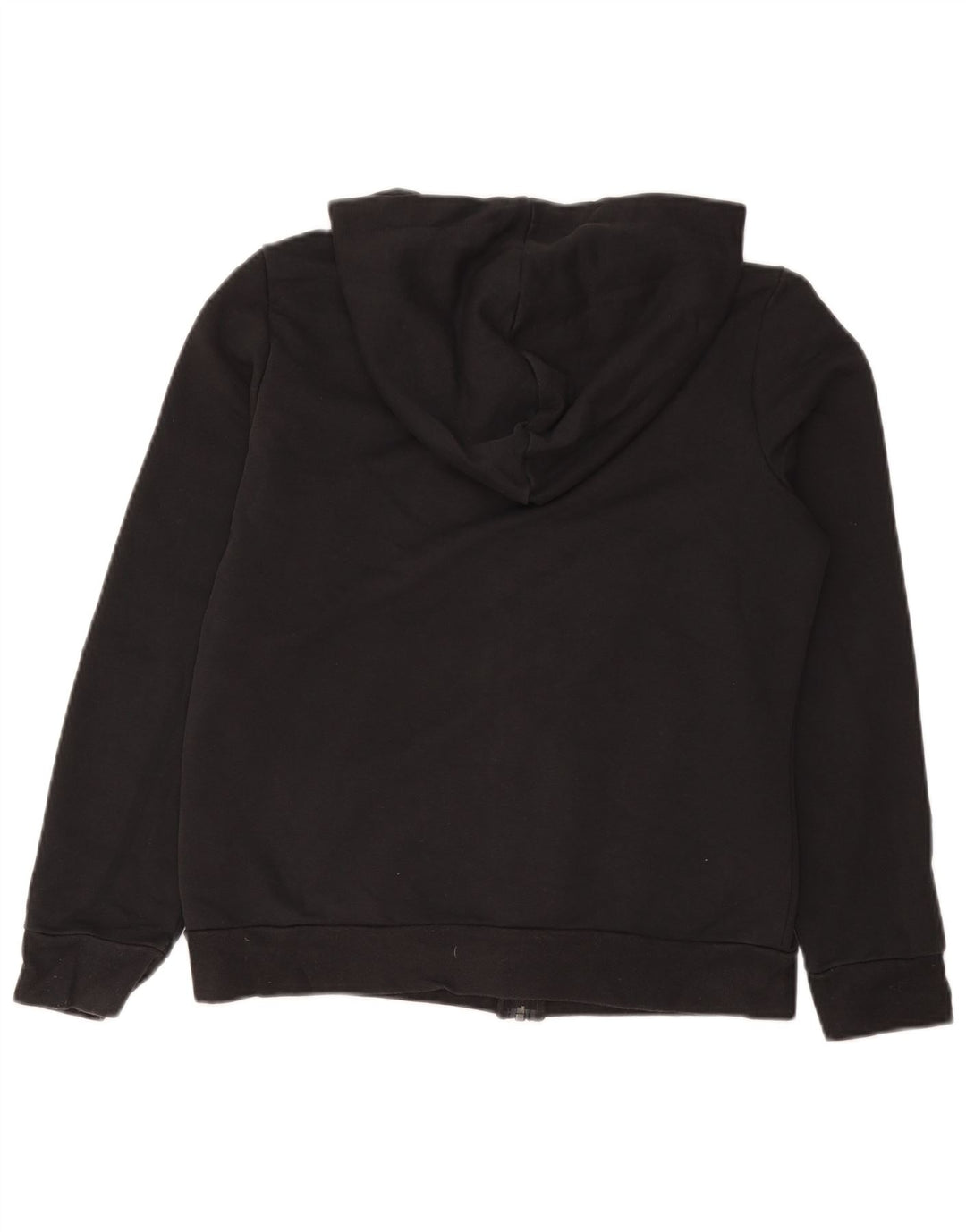 Maglione con cappuccio e zip da donna Adidas UK 14 grande cotone nero