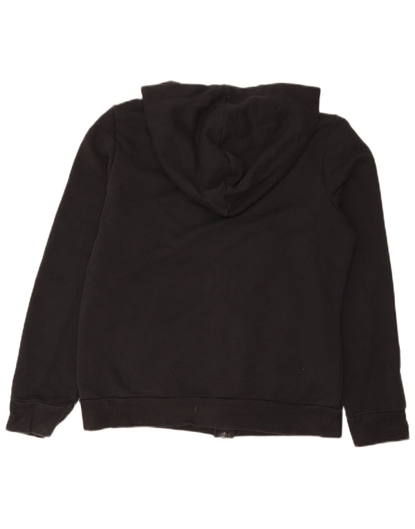 Maglione con cappuccio e zip da donna Adidas UK 14 grande cotone nero