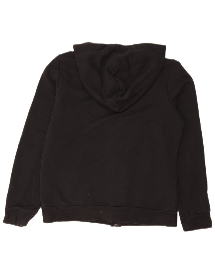 Maglione con cappuccio e zip da donna Adidas UK 14 grande cotone nero