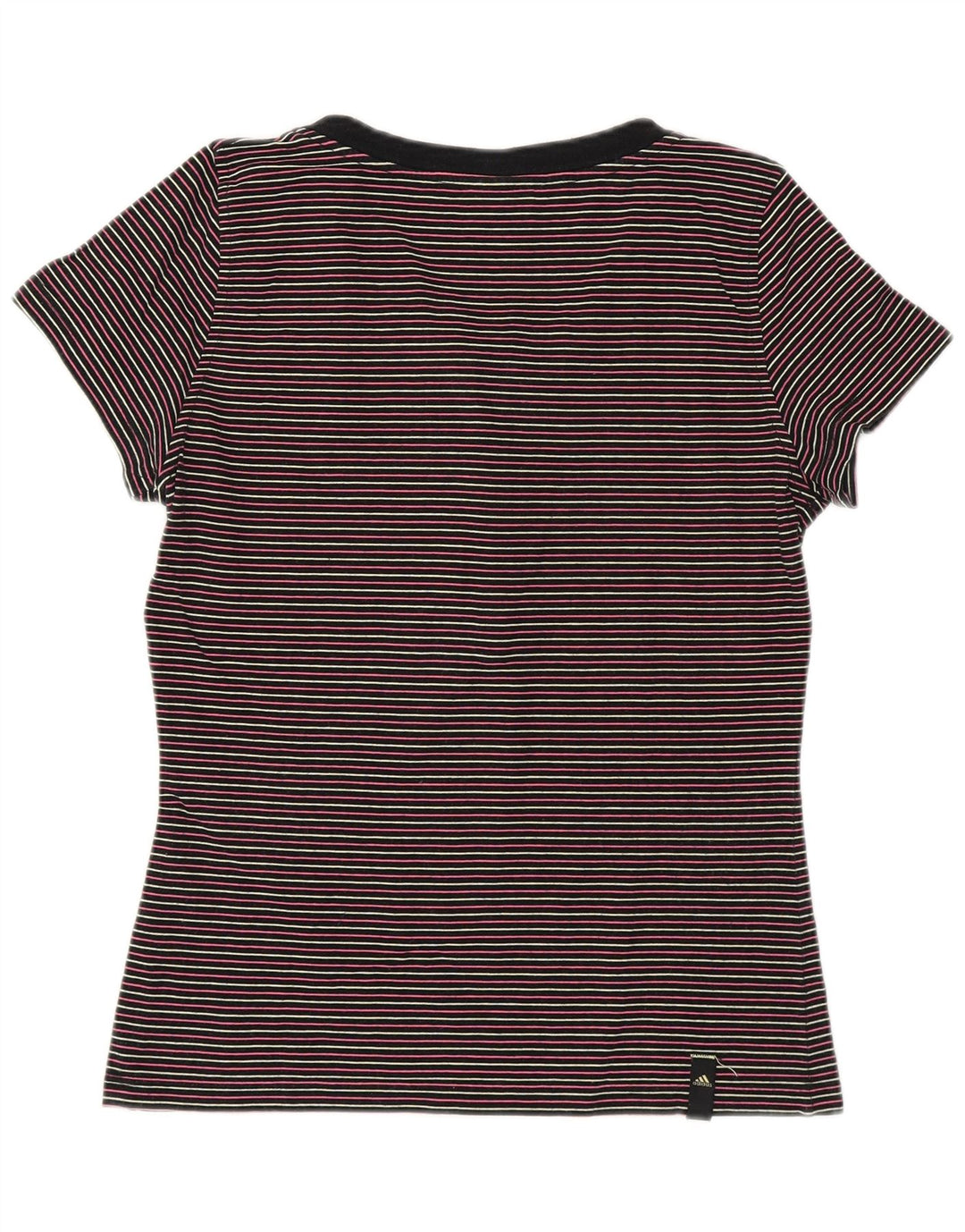 T-shirt da donna ADIDAS UK 8/10 piccola in cotone a righe multicolore