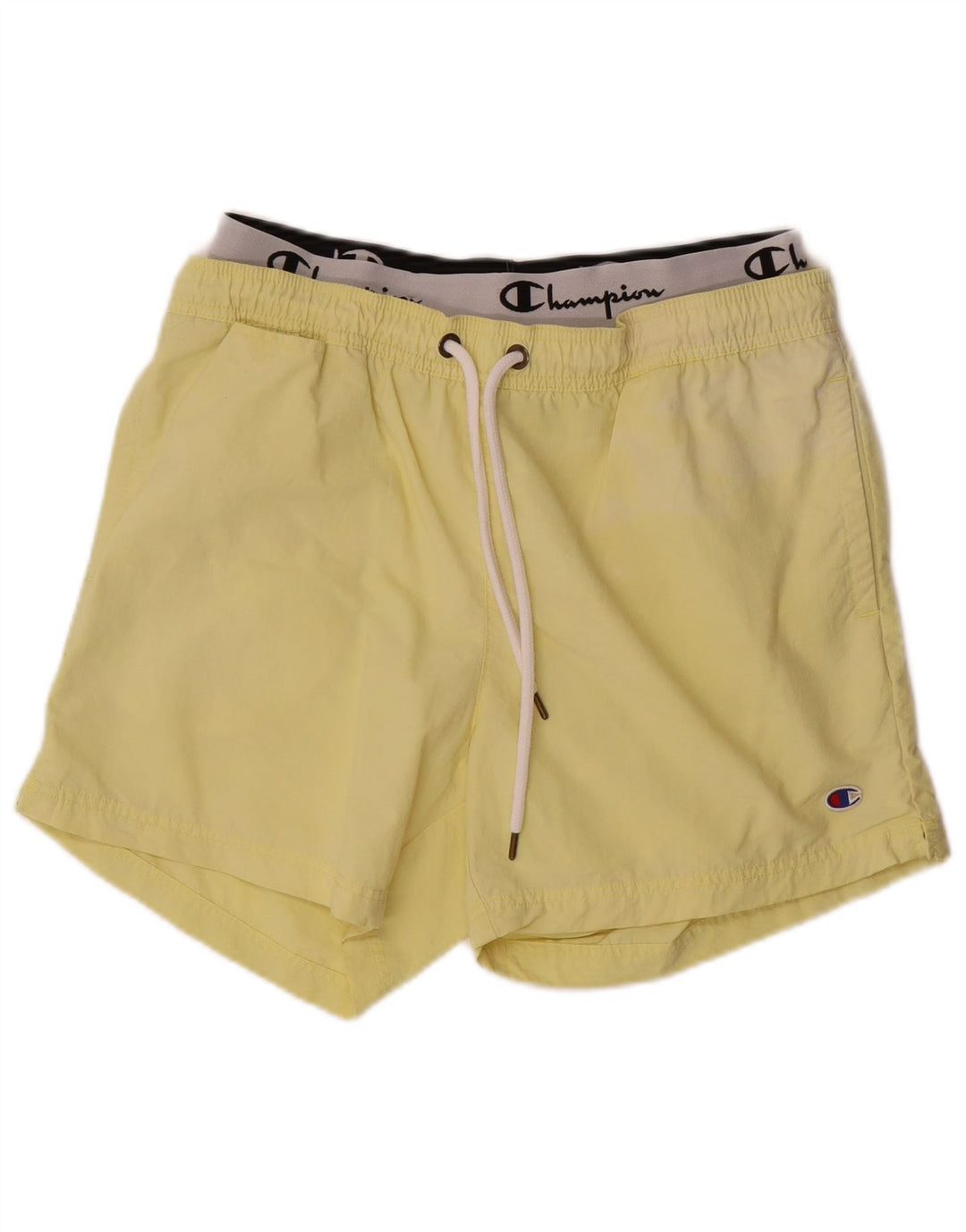 Pantaloncini da bagno grafici da uomo Champion grandi gialli in poliammide