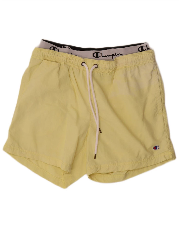 Pantaloncini da bagno grafici da uomo Champion grandi gialli in poliammide
