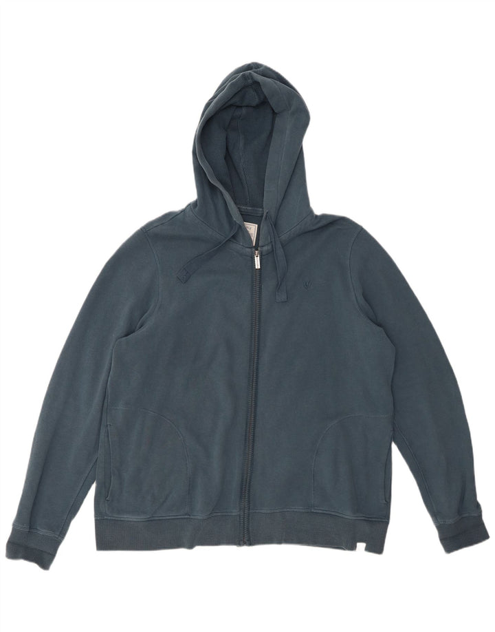 Maglione con cappuccio e zip da uomo Fat Face grande in cotone verde