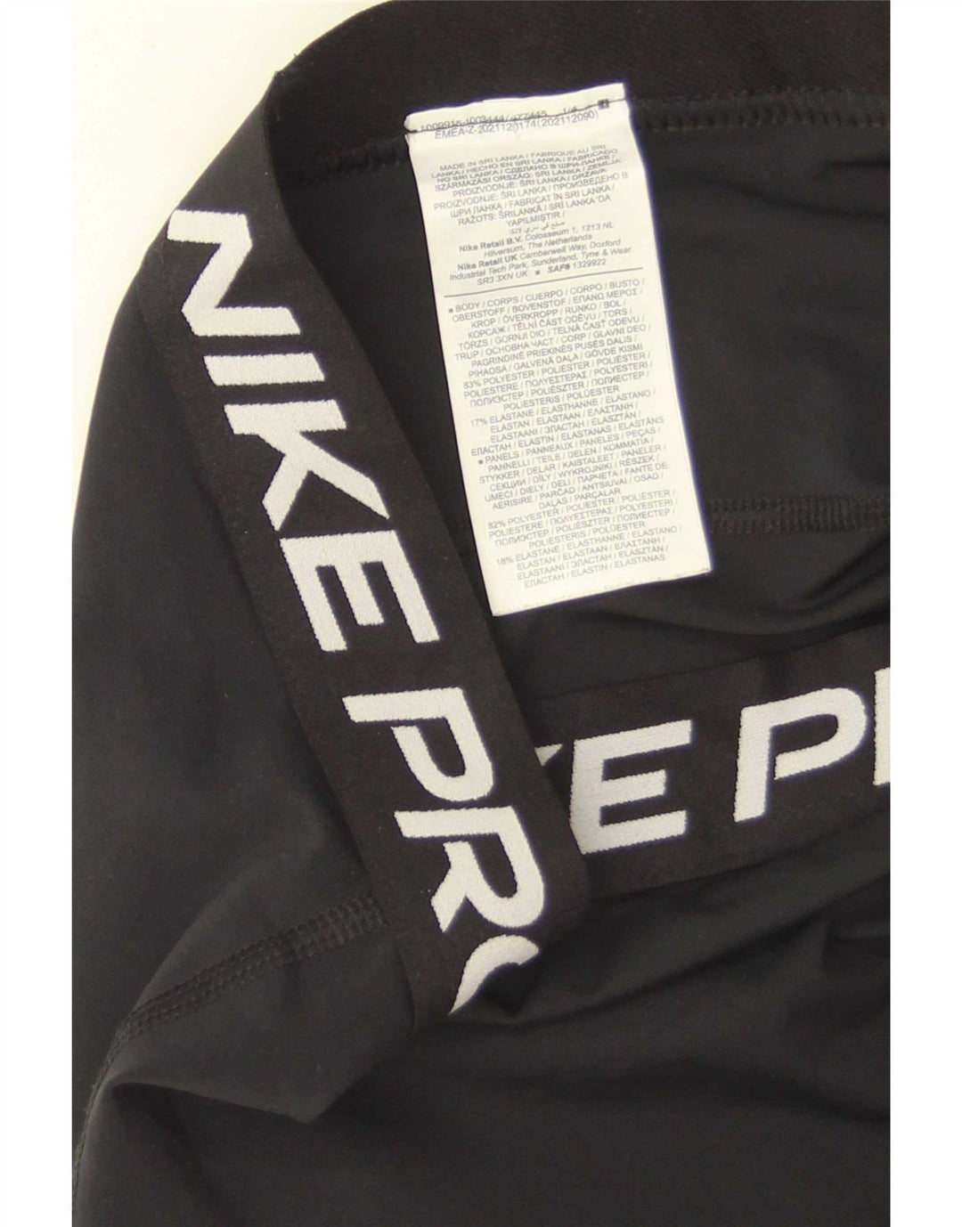 Leggings grafici da donna Nike UK 14 grande poliestere nero