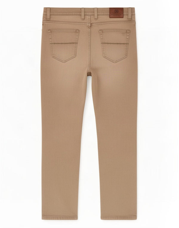 Jeans dritti da uomo Marks & Spencer W38 L31 cotone marrone