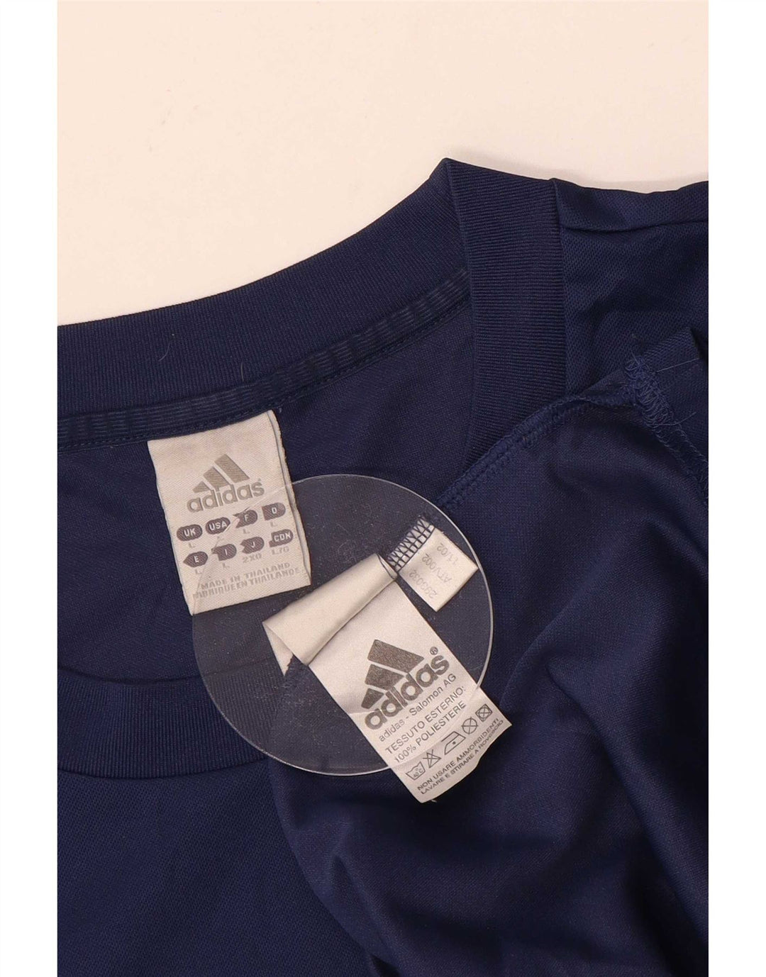 T-shirt Adidas Climalite da uomo, grande, in poliestere blu navy