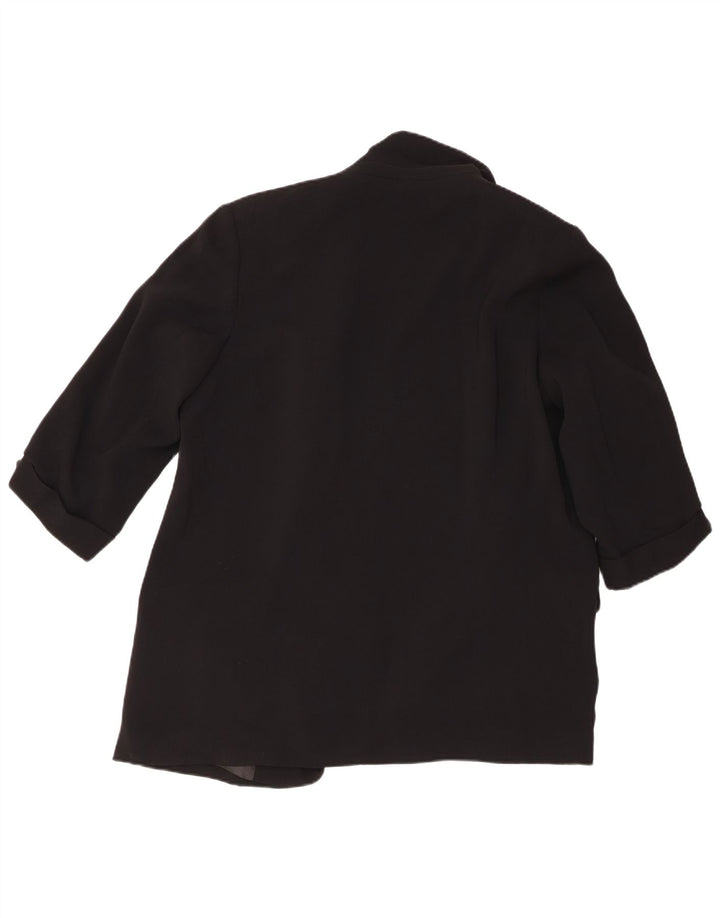 Giacca blazer aperta da donna con maniche a 3/4 Zara UK 18 XL poliestere nero