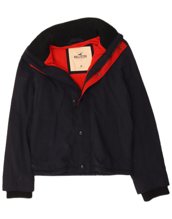 Giacca a vento da uomo Hollister UK 38 poliestere medio blu navy