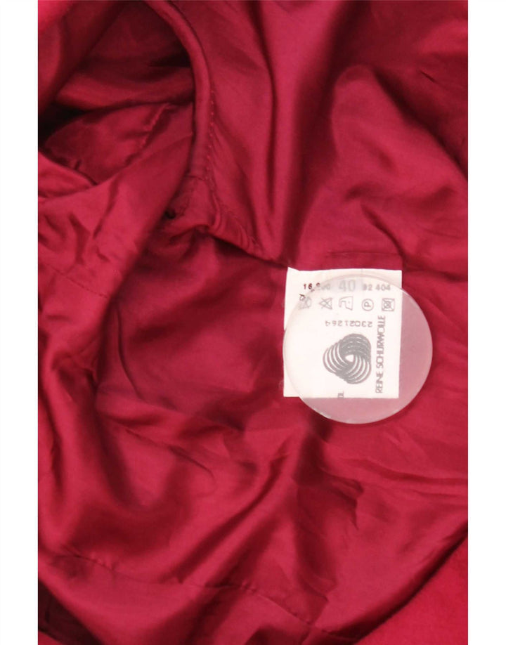 Giacca blazer doppiopetto vintage da donna EU 40 lana d'agnello rossa media