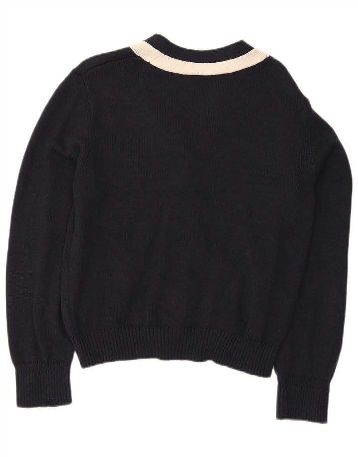 Maglione cardigan da donna Marks & Spencer UK 14 Blocco colore blu navy medio