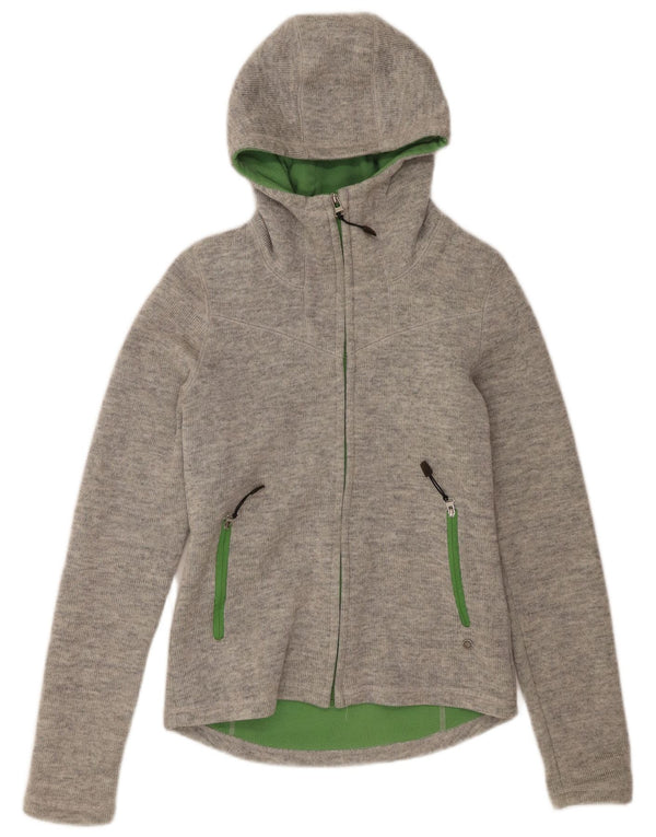 Giubbotto bomber in maglia con cappuccio da donna Bench UK 12 Acrilico grigio medio