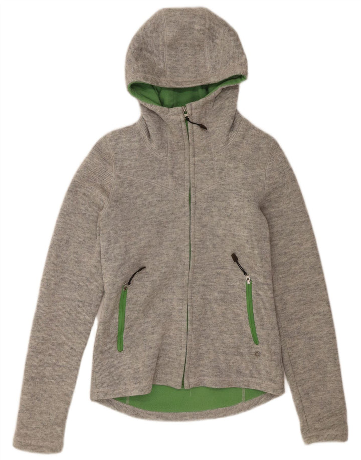 Giubbotto bomber in maglia con cappuccio da donna Bench UK 12 Acrilico grigio medio