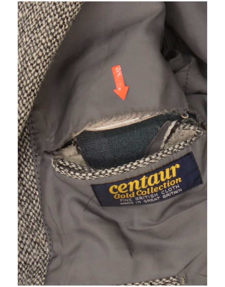 Giacca blazer da uomo in tweed Harris Centaur UK 38 grigio medio a spina di pesce