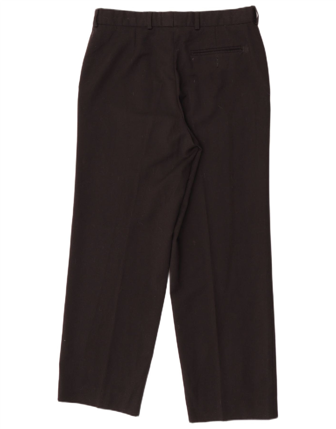 Pantaloni da abito dritti Marks & Spencer da uomo St. Michael W32 L28 in lana nera
