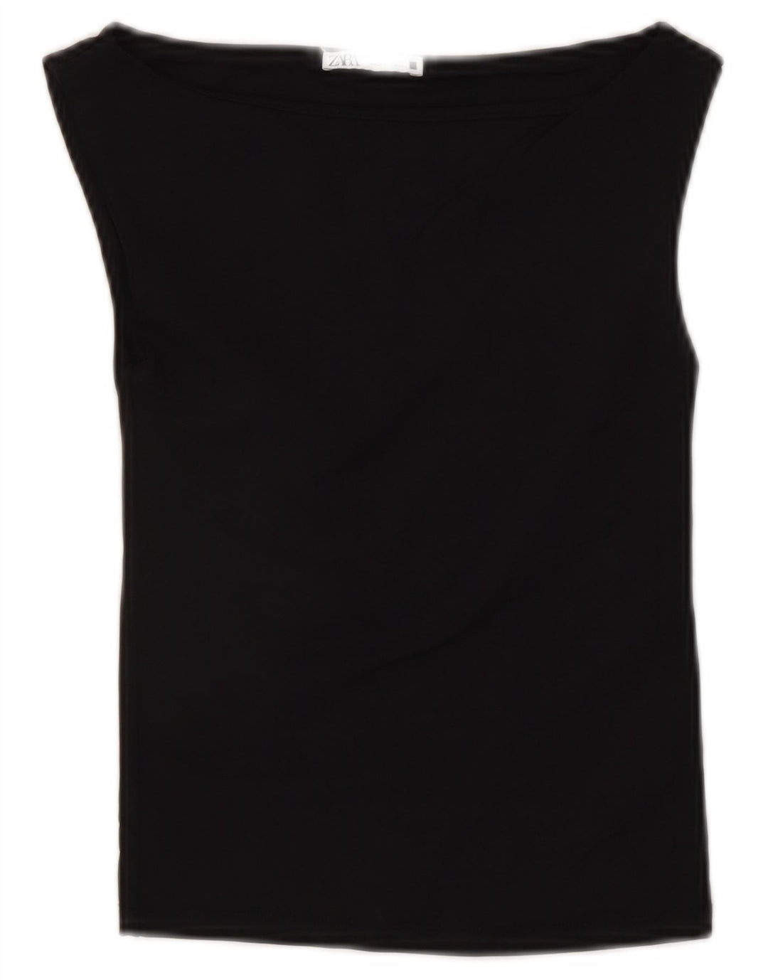 ZARA Camicetta Corta da Donna Top UK 8 Small Nera