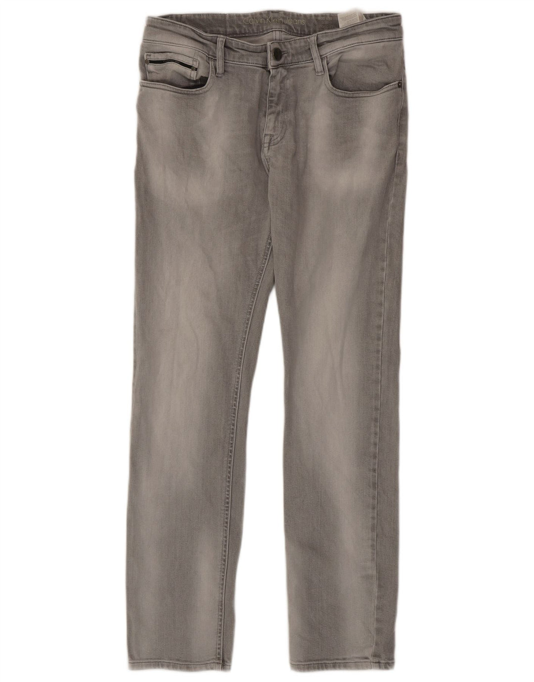 Jeans slim da uomo Calvin Klein W32 L32 cotone grigio