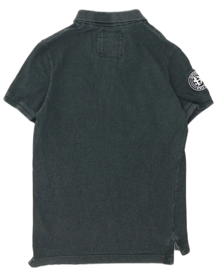 Polo grafica da uomo Superdry in cotone verde medio