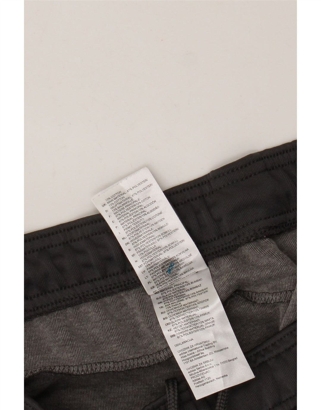 Pantaloni da tuta da uomo Adidas Joggers in poliestere grigio medio