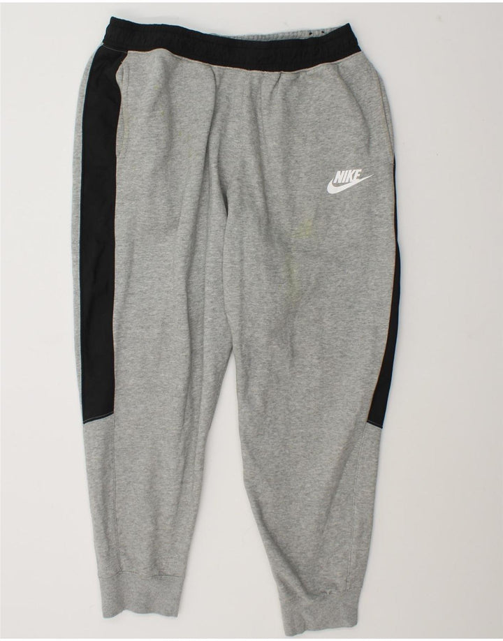 Tuta intera da uomo Nike Large in cotone color block grigio