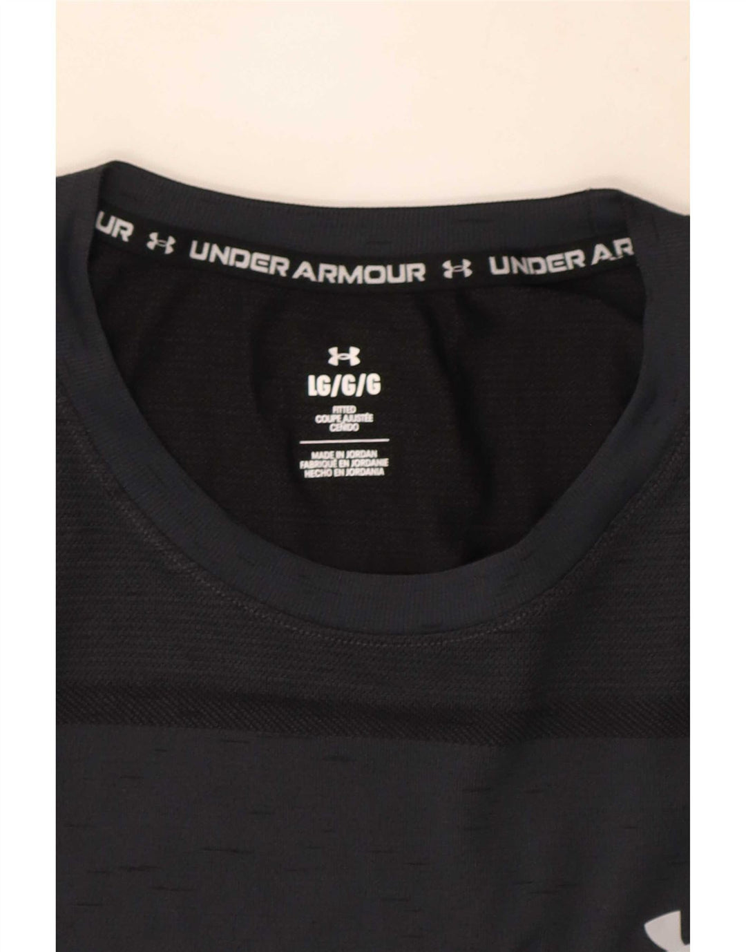 T-shirt aderente da uomo Under Armour Top grande grigio chiazzato