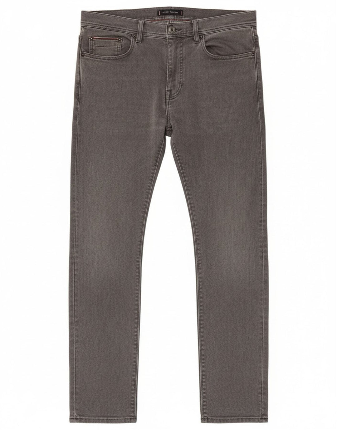 Tommy Hilfiger Uomo Bleecker Slim Jeans W32 L32 Cotone Grigio