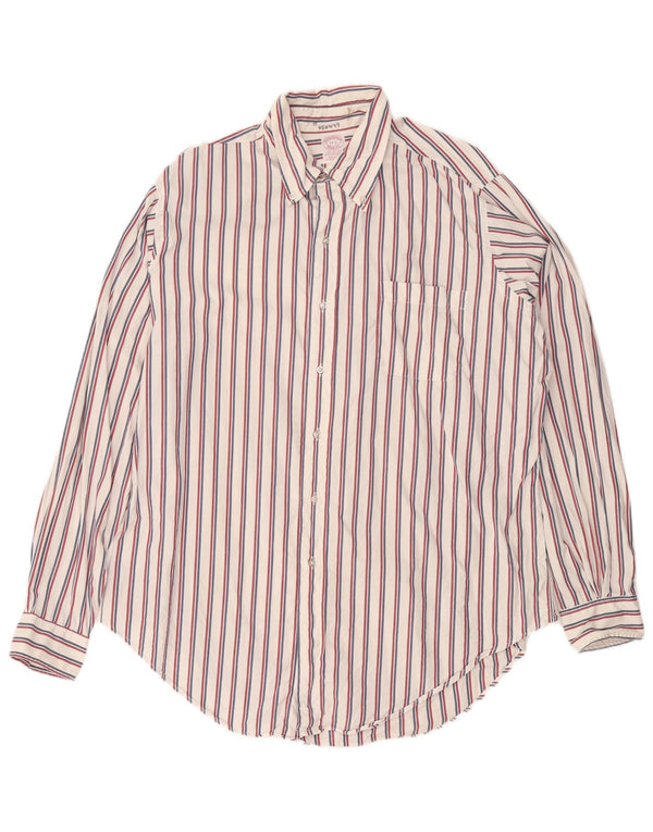 BROOKS BROTHERS Camicia da uomo taglia 17 XL in cotone a righe bianche