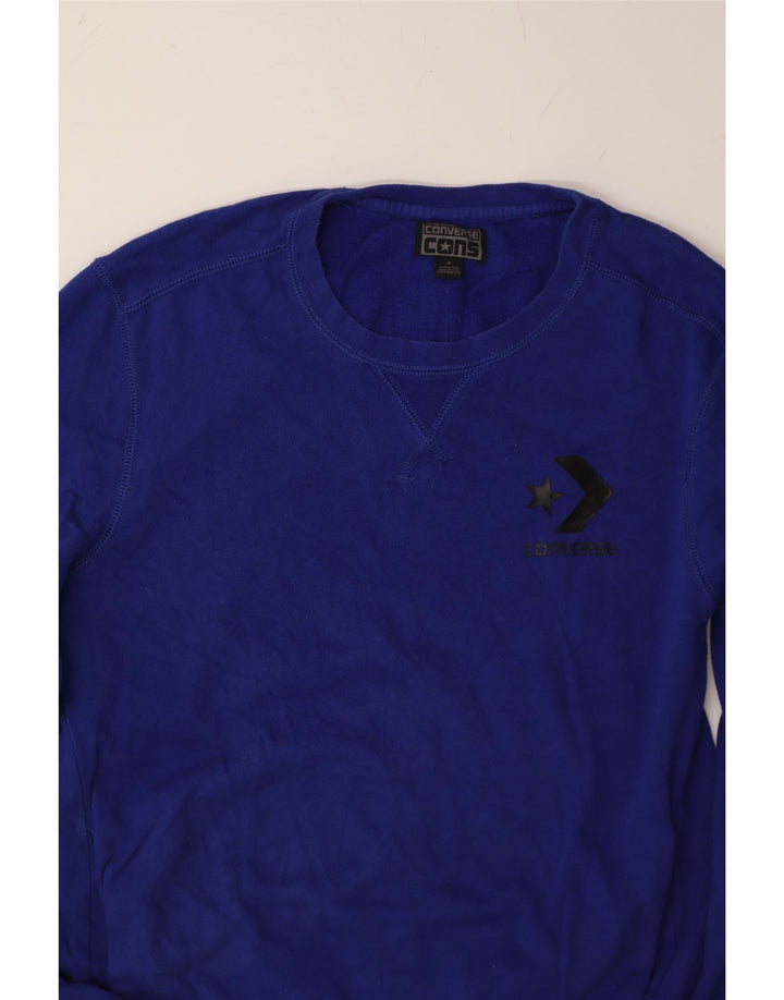CONVERSE Mens Sweatshirt Jumper Medium Blue Cotton Vintage Converse and Second-Hand Converse from Messina Hembry 