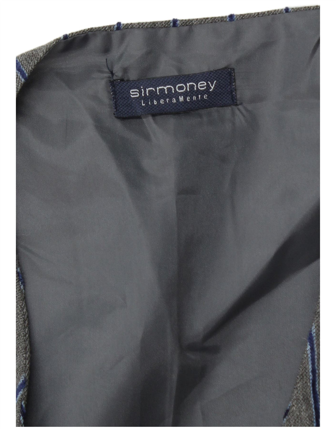 Gilet da uomo Sirmoney XL in poliestere a righe grigie