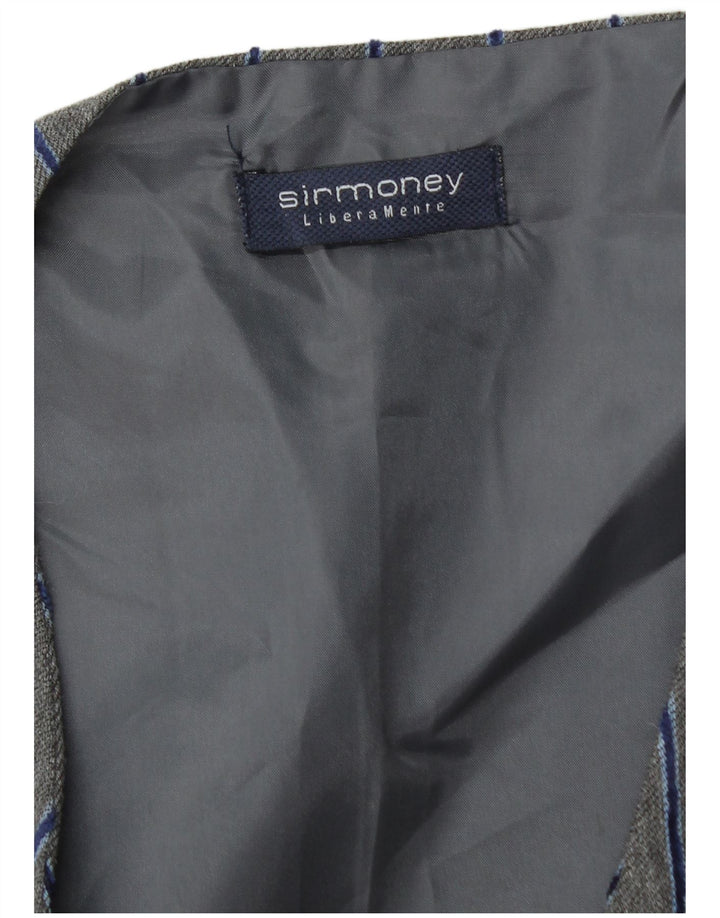 Gilet da uomo Sirmoney XL in poliestere a righe grigie