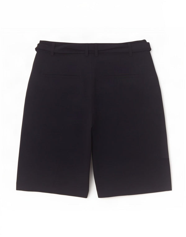 Pantaloncini chino a vita alta da donna Marks & Spencer UK 8 piccoli W27 blu navy