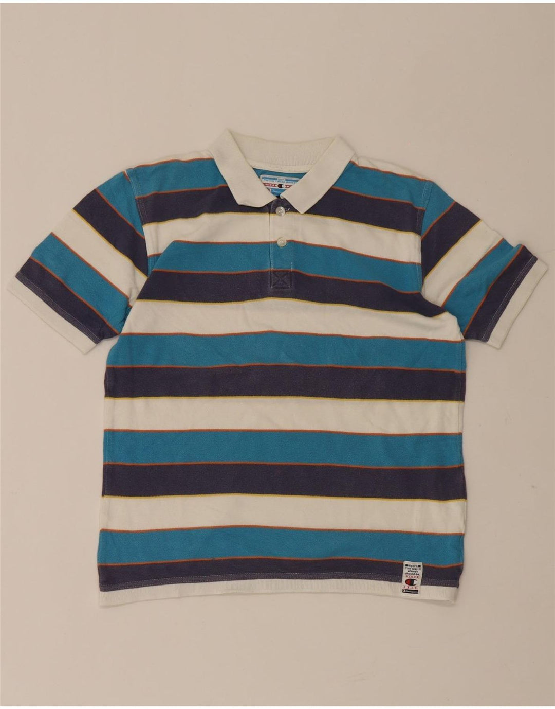 Polo Champion da bambino 9-10 anni in cotone a righe multicolore