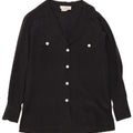 Spazio Camicia Camicia Oversize da Donna UK 10 Piccola Seta Nera